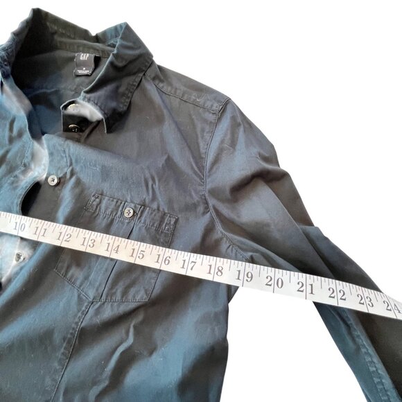 Gap Black Long Sleeve Button-Up Shirt M Womens Casual Cotton 87v - Picture 5 of 9